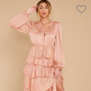 Red Dress Boutique Pink Midi Dress Cottagecore